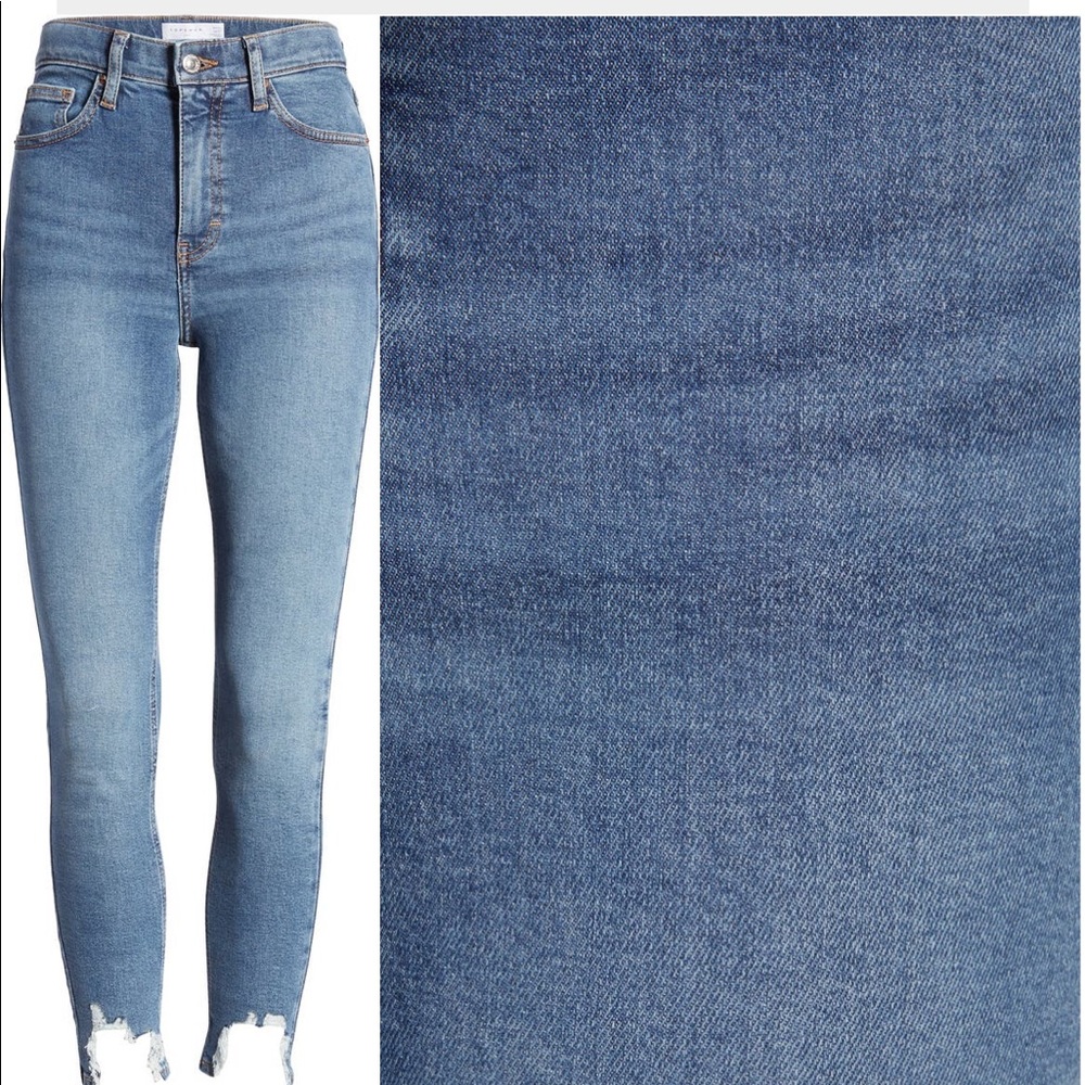 Topshop Jamie Jagged Hem Jeans